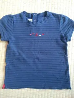 familiar ネイビー ストライプ Tシャツ 110　カットソー