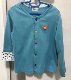 ミキハウス　ホットビスケッツ　ブルー　水色カーディガン　110cm