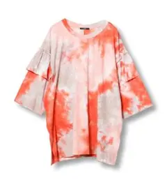 OSMOSIS タイダイショルダーフリルTシャツ
