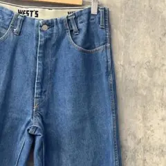 WESTOVERALLS ハイウエスト ブルーストレートデニム W30
