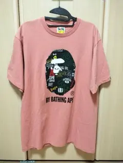 A BATHING APE ピンク Tシャツ Lサイズ