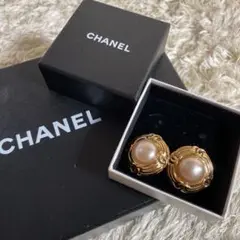CHANEL シャネル ココマーク フェイクパール イヤリング ヴィンデージ
