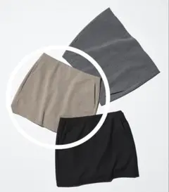 新品未使用タグ付き　UNIQLO スコート　ミニ丈　ブラウン