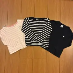 プチバトー 長袖カットソー3枚セット 36m/95cm