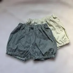 エアリズム かぼちゃパンツ ２枚セット 80 ギンガムチェック ユニクロ ベビー