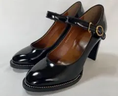 美品 Au BANNISTER エナメル ストラップ パンプス ブラック 36