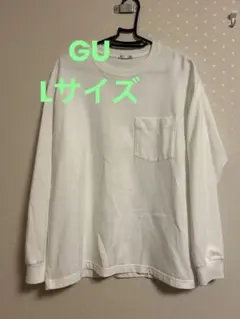 GU ホワイト 長袖シャツ Lサイズ