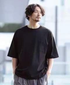 BEAMS B:MING オーバーサイズドロップショルダーTシャツ　Lサイズ 黒