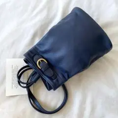 新品同様!希少 オールドコーチ ショルダーバッグ 紺 黒 OLD COACH