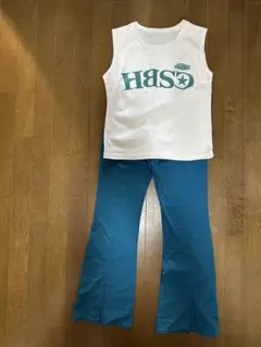 HBSロゴタンクトップとフレアパンツセット