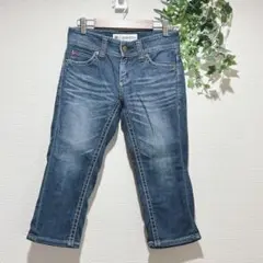 【シーセブンティーン】ブルー ハーフパンツデニム　XSサイズ　カジュアル