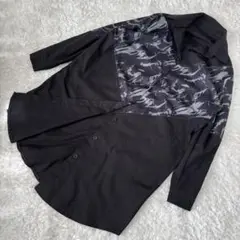 K・three ケイスリー シャツワンピース　長袖　M〜L ゆったり　黒
