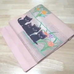 パステルカラー×お花♥黒猫子猫♥1点物いづくら使用リメイク♥訳あり早い者勝ち