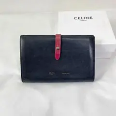CELINE ラージ ストラップ ウォレット 二つ折り 財布 レザー