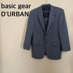 【basic gear D'URBAN】メンズ/ジャケット/グレー/ストライプ