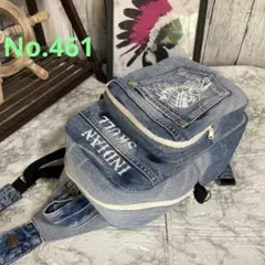 No.461 デニムリメイクバッグ　ボディバッグ　インディアン　男女兼用