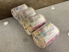 セリア　スプリンクル　オレンジソーダ段染めコットン　4玉セット　NO.8