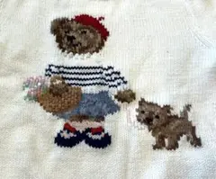 ラルフローレン　Poloベア　セーター クマと犬の刺繍入り