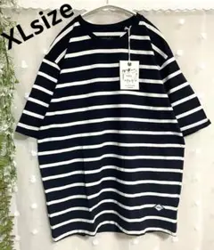 新品❉未使用❉ CYCLO 商品 ボーダーカットソー XL ネイビー