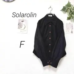 9026-1 Solarolin 長袖コーデュロイシャツ ブラウス レトロ F