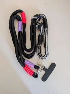 YukinoLea スマホストラップ 115cm ブラック ロング