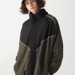 〓HARE〓 OLIVE×BLACK NYLON SPORT JACKET