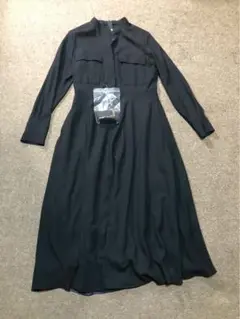 新品未使用　ジョーゼットサファリポケットワンピース　ベルト付き　タグ付き