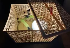 ハンドメイド　切り絵アート　虫かご　ランタンカバー　鈴虫付き