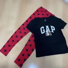 GAP クマプリントTシャツとハート柄パンツセット