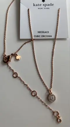 【未使用】kate spade ローズゴールド ネックレス