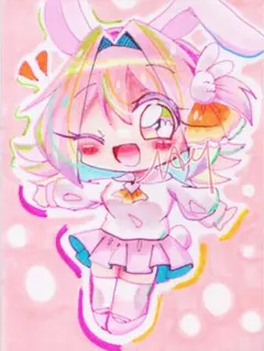アナログイラスト 手描きイラスト 女の子 コピック 萌え絵