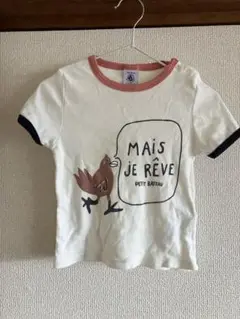 プチバトー　PETIT BATEAU 鳥イラスト Tシャツ