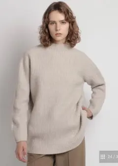 22AW theory Warm Cash Bicolor Mock NK
