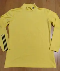 adidas アディダス イエロー モックネックアンダーシャツ メンズ サイズM