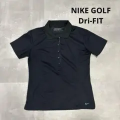 NIKE GOLF Dri-FIT ブラック ポロシャツ レディース