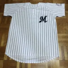 千葉ロッテマリーンズ　ユニフォーム　フリーサイズ　ホーム　ストライプ