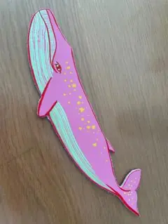 クジラ　リバティ　ロンドン　レザー　ブックマーク　しおり