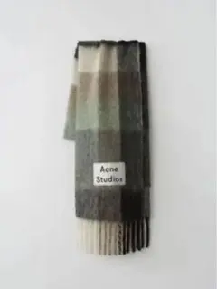 acne studious ラージチェックスカーフ マフラー