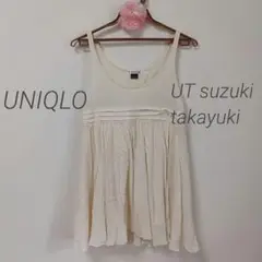 UT suzuki takayukiコラボ アイボリー シフォンチュニック S