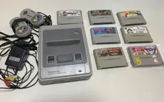 【まとめ売り】スーファミ本体＋コントローラー2個＋ゲームソフト7本