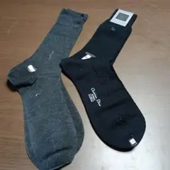 Christian Dior ソックス グレーと黒 25cm