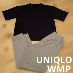 美品　UNIQLO アクティブジョガーパンツ　グレー　WMP 半袖ネイビー150