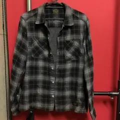 グレー系チェックネルシャツ　ネイバーフッド　2000年￼