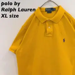 90s ポロバイラルフローレン　半袖ポロシャツ　ラガー　無地　ポニーロゴ　XL