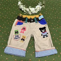 ミキハウスダブルビー 豪華ワッペン ハーフパンツ 100cm