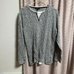 BEAMS ヘンリーネック 長袖カットソー L