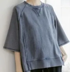 ダークグレー 五分袖 Tシャツ