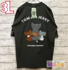 トムとジェリー　メンズ　Tシャツ　3L 半袖　衣類　アニメ　タフィー　かわいい