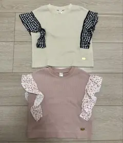 ⭐︎数回着用⭐︎アプレレクール ワッフルTシャツ 2枚セット 90サイズ