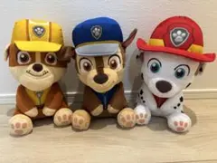 パウ・パトロール ぬいぐるみ　3体セット　チェイス　マーシャル　ラブル　プライズ
